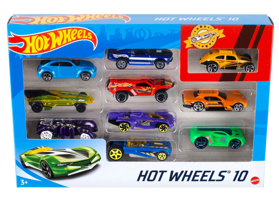 Hot Wheels Basic Cars, 10 Count, Pack of 10