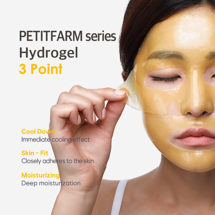 Petitfee, Chamomile Lightening Hydrogel Face Mask, 5 Count, 1.12 oz Each