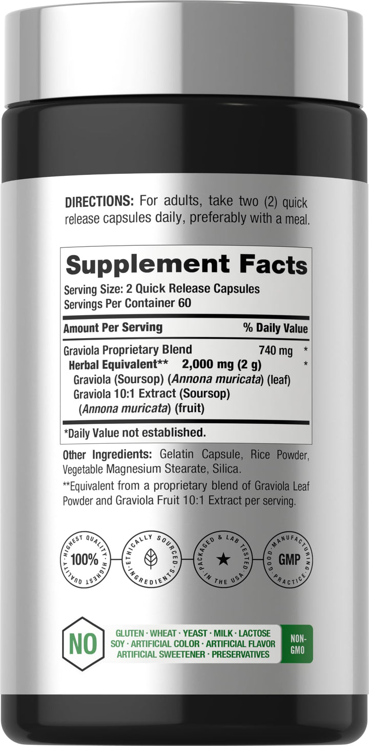 Horbäach Graviola Capsules, 120 Count