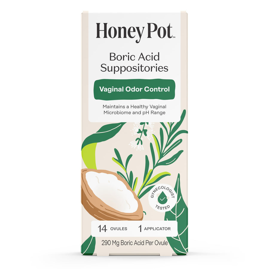 The Honey Pot Company Herbal Suppositories, 14 Count