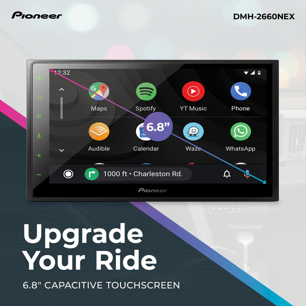 Pioneer DMH-2660NEX Digital Multimedia Receiver, 6.8 in Capacitive Touchscreen