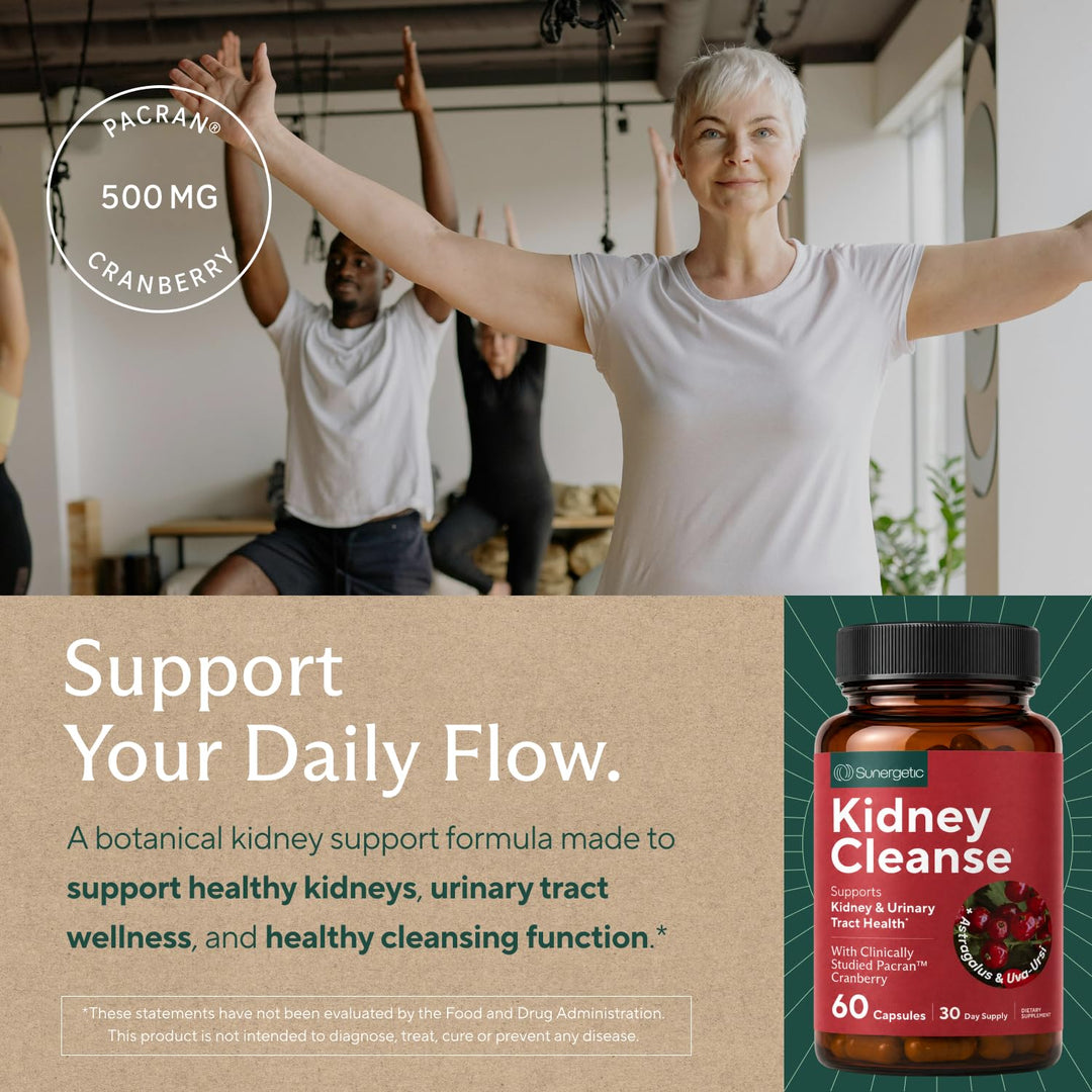 Sunergetic Kidney Cleanse Supplement, 60 Count