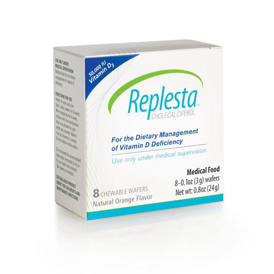 Replesta Vitamin D3 Chewable Wafer, Natural Orange Flavor, 8 Count