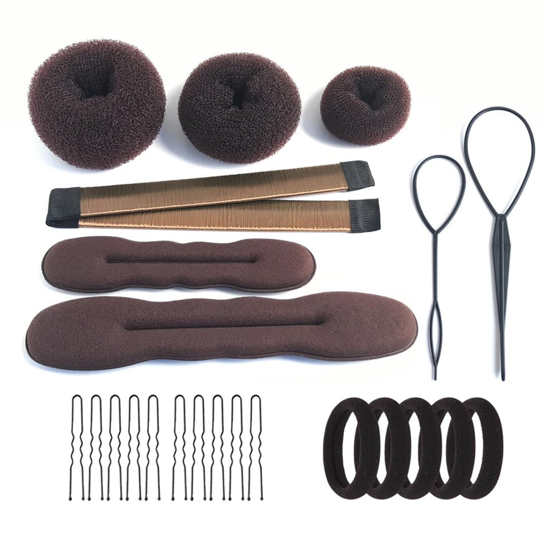 iFlyMars Hair Bun Maker Set, Brown