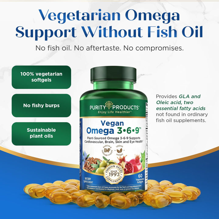 Purity Products Omega 3-6-9, 5 in 1 Vegan Formula