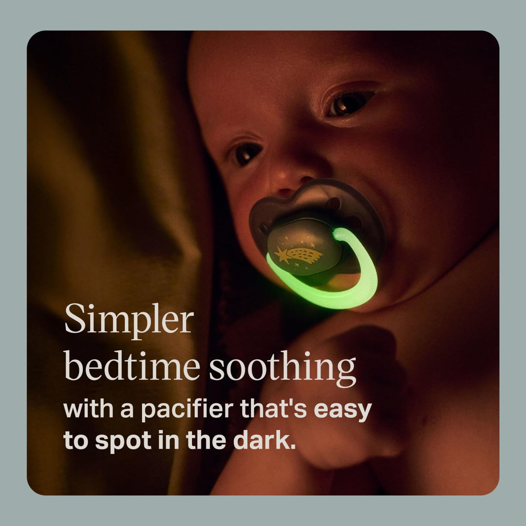 Tommee Tippee NightGlow Dummies, 0-6 Months, Pack of 4