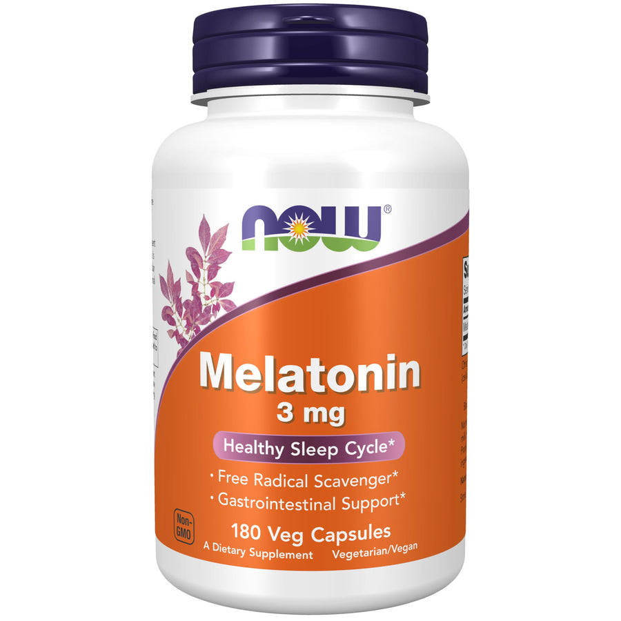 NOW Melatonin 3 mg, 180 Count