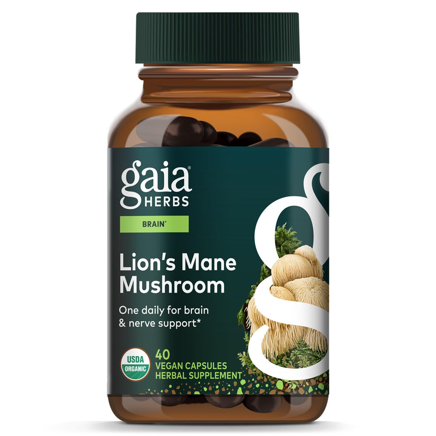 Gaia Herbs Lion'S Mane Mushroom, 40 Count