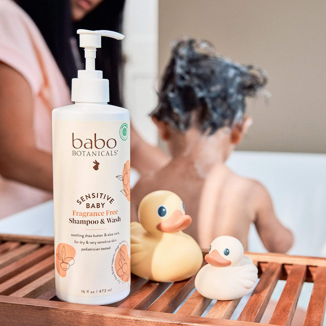 Babo Botanicals Baby Shampoo and Wash, Fragrance Free, 16 fl oz