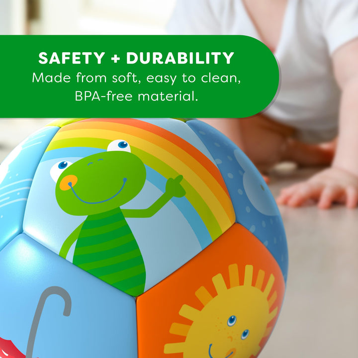 HABA Rainbow Soft Baby Ball, 4.5 in