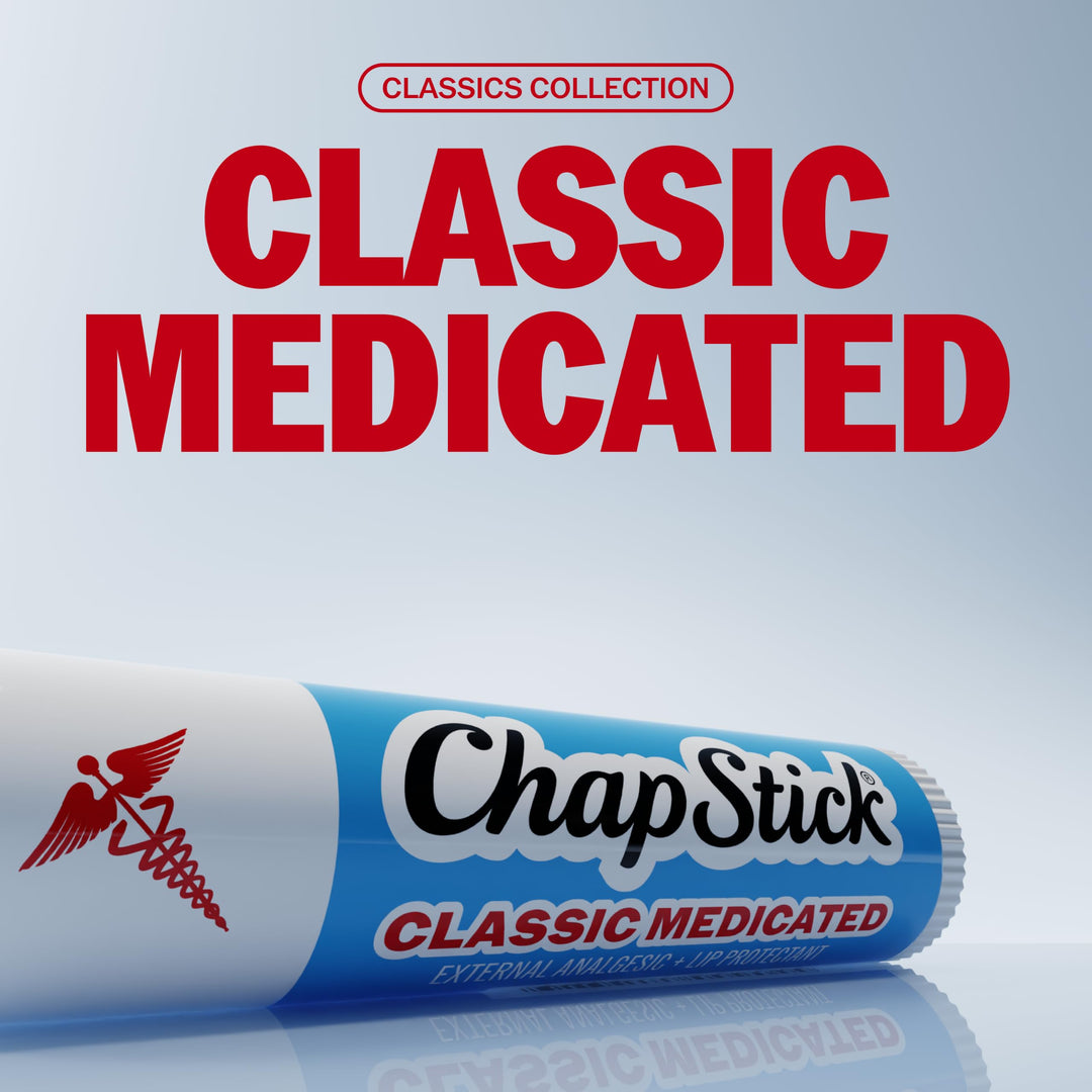 ChapStick Classic Medicated Lip Balm And Skin Protectant, 0.15 oz, 2 Count