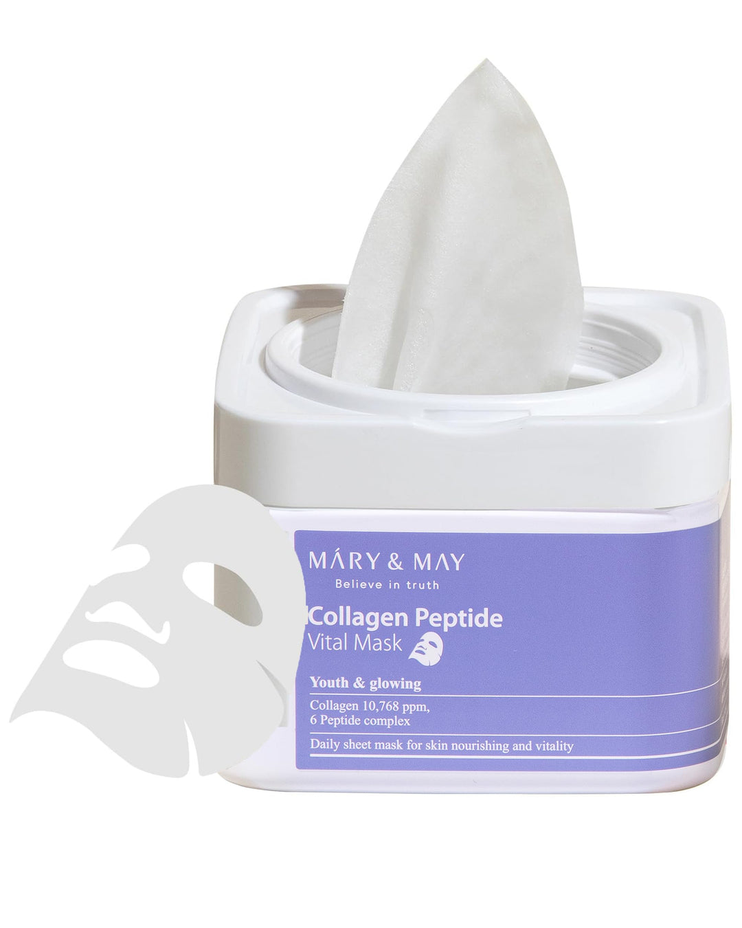Mary&May Collagen Peptide Daily Sheet Mask, 30 Count