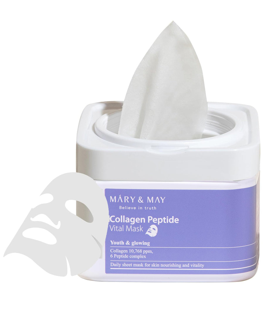 Mary&May Collagen Peptide Daily Sheet Mask, 30 Count