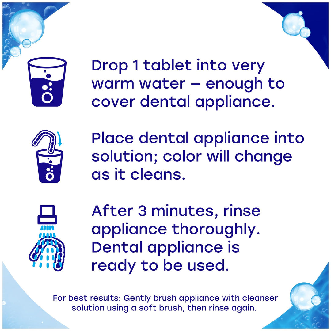 Efferdent Retainer and Denture Cleaning Tablets, Minty Fresh, 126 Count