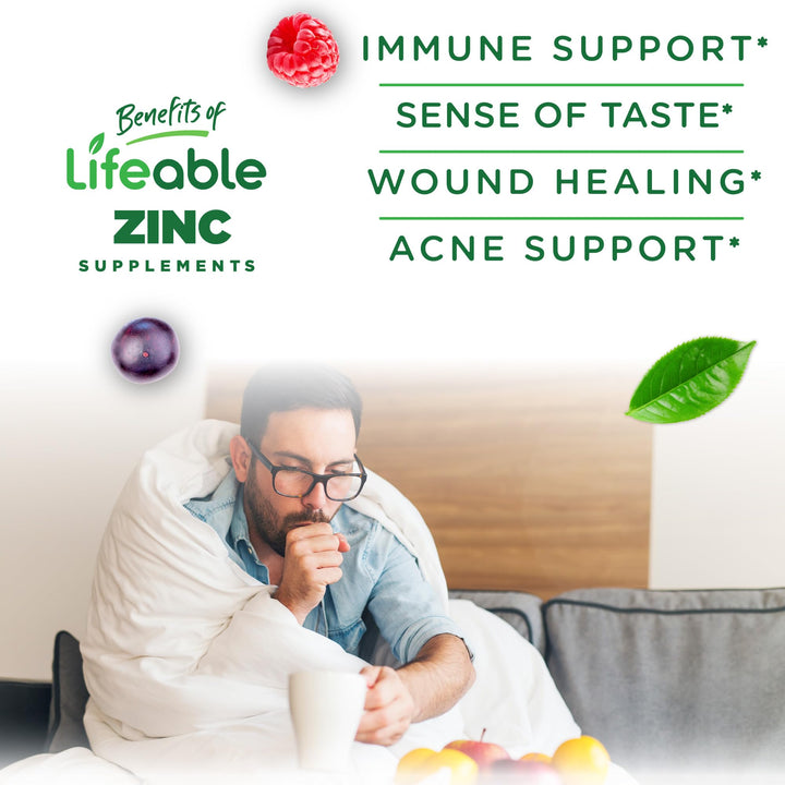 Lifeable Zinc Gummies, Maximum Strength 50 mg, 90 Count