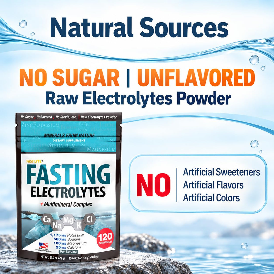 FAST LYTE Fasting Electrolyte Supplement Powder, Unflavored