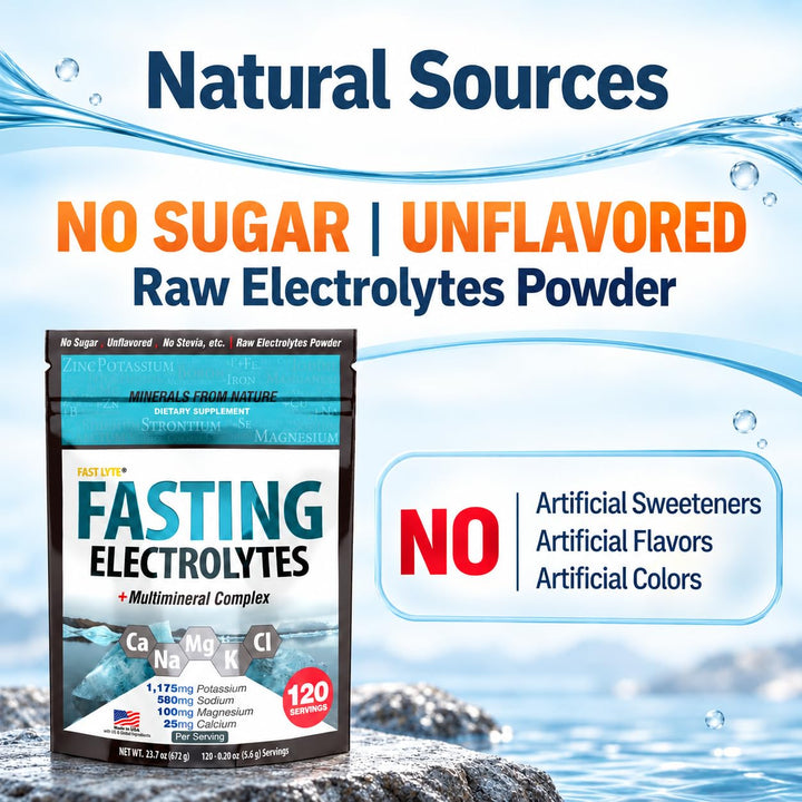 FAST LYTE Fasting Electrolyte Supplement Powder, Unflavored