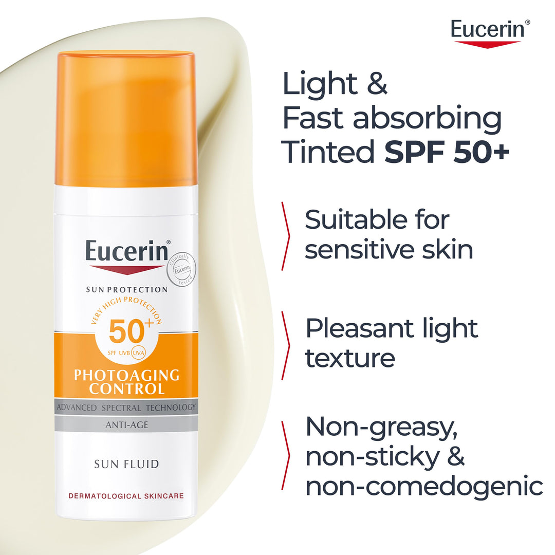 Eucerin Sun Fluid Photoaging Control Facial Sunscreen, SPF 50, 50 ml
