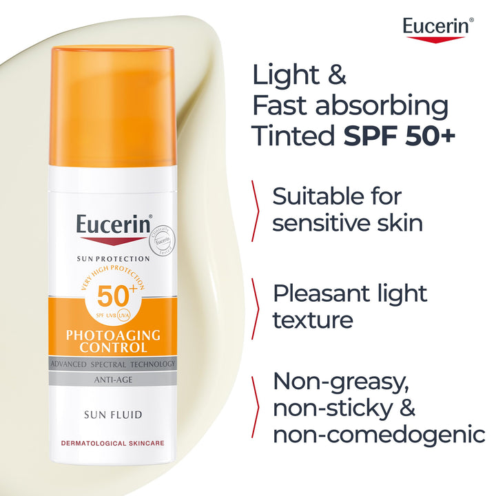 Eucerin Sun Fluid Photoaging Control Facial Sunscreen, SPF 50, 50 ml