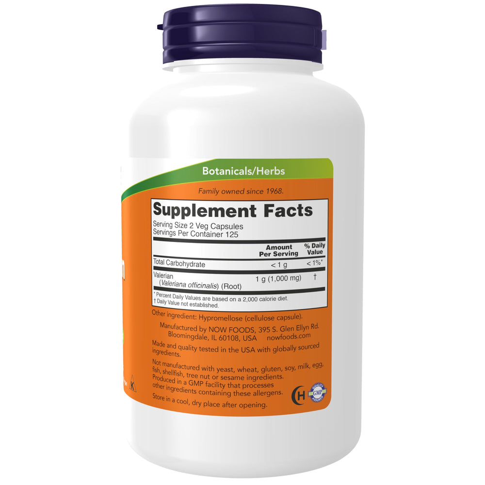 NOW Valerian Root 500 mg, 250 Count