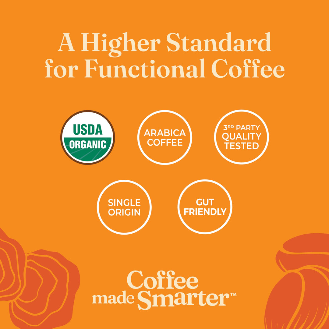 Four Sigmatic Mushroom Ground Coffee, Lion's Mane, Dark Roast, 283 g