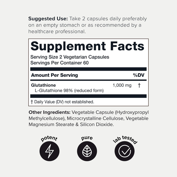 Toniiq Glutathione Capsules, 1000mg