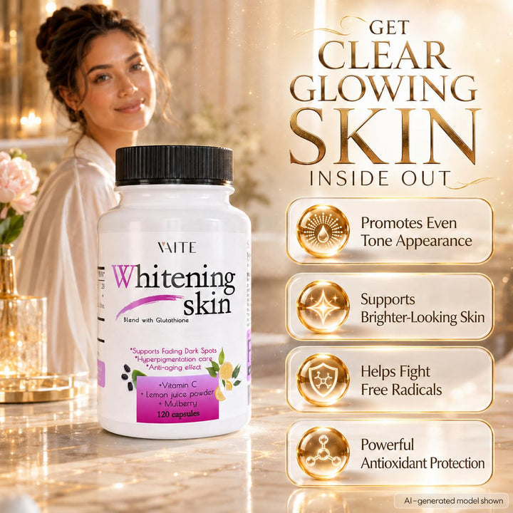 VAITE Glutathione Whitening Pills, 120 Count