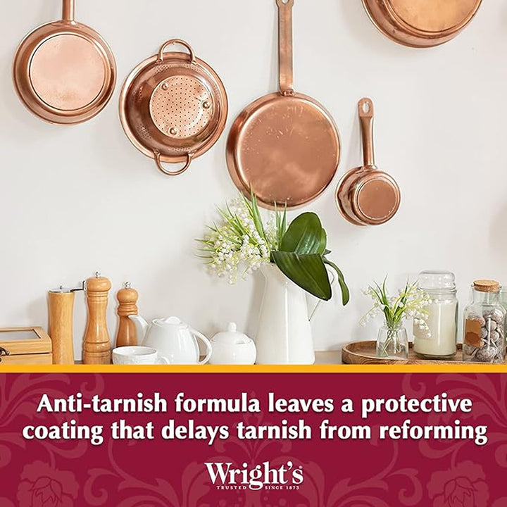 Wrights Baking Copper Brass Cream Cleaner, 8 oz
