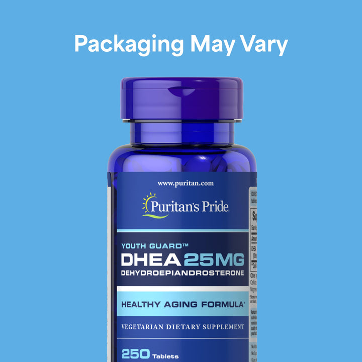 Puritan's Pride DHEA Anti-Aging Tablets, 25 mg, 250 Count