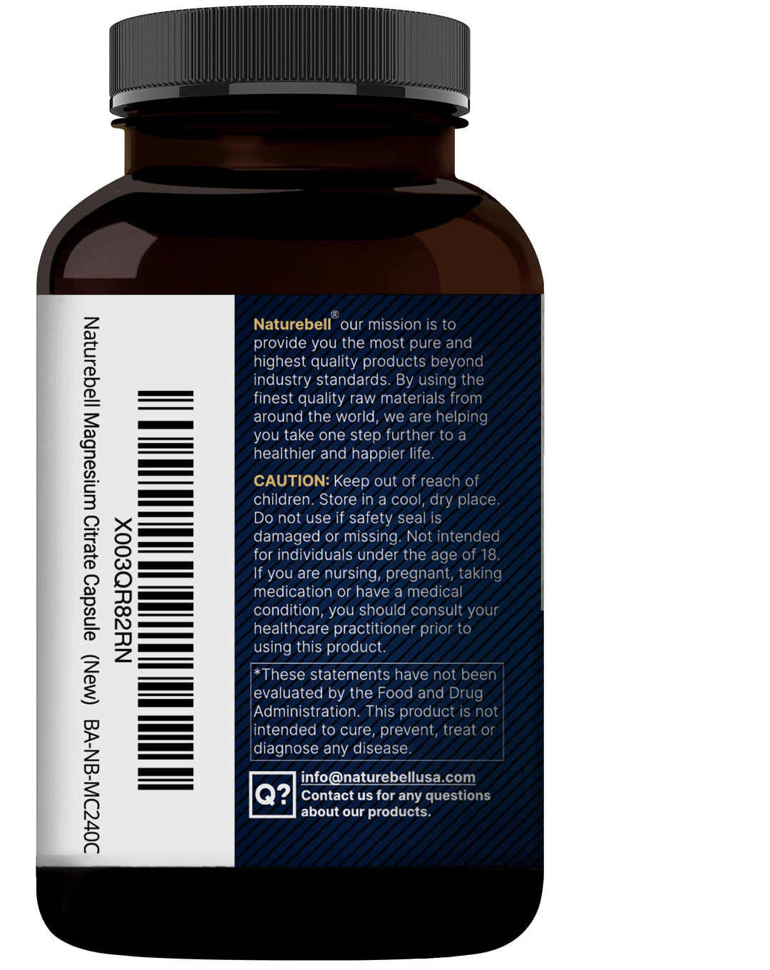 NatureBell Magnesium Citrate 500mg, 240 Count