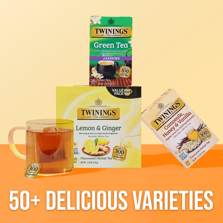 Twinings Pomegranate & Raspberry Herbal Tea, 20 Count