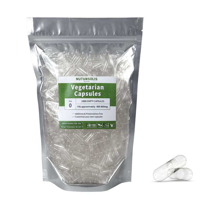 Nutursolis Empty Separated Capsules, Size 0, 1000 Count