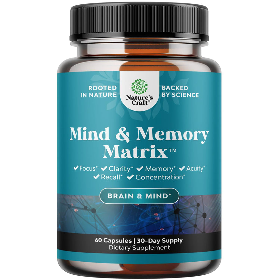 Natures Craft Nootropic Brain Supplement, 60 Count