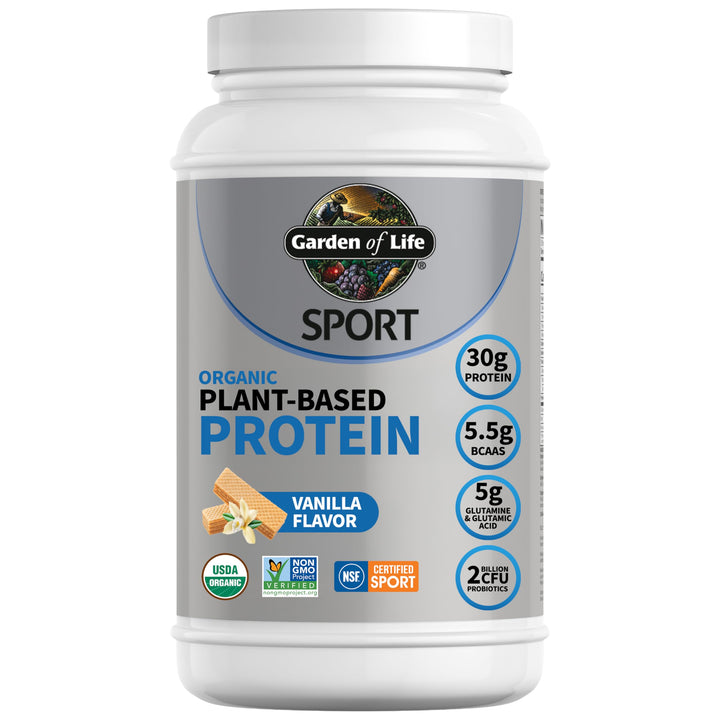 Garden of Life Sport Organic Plant-Based Protein, Vanilla, 28.4 oz