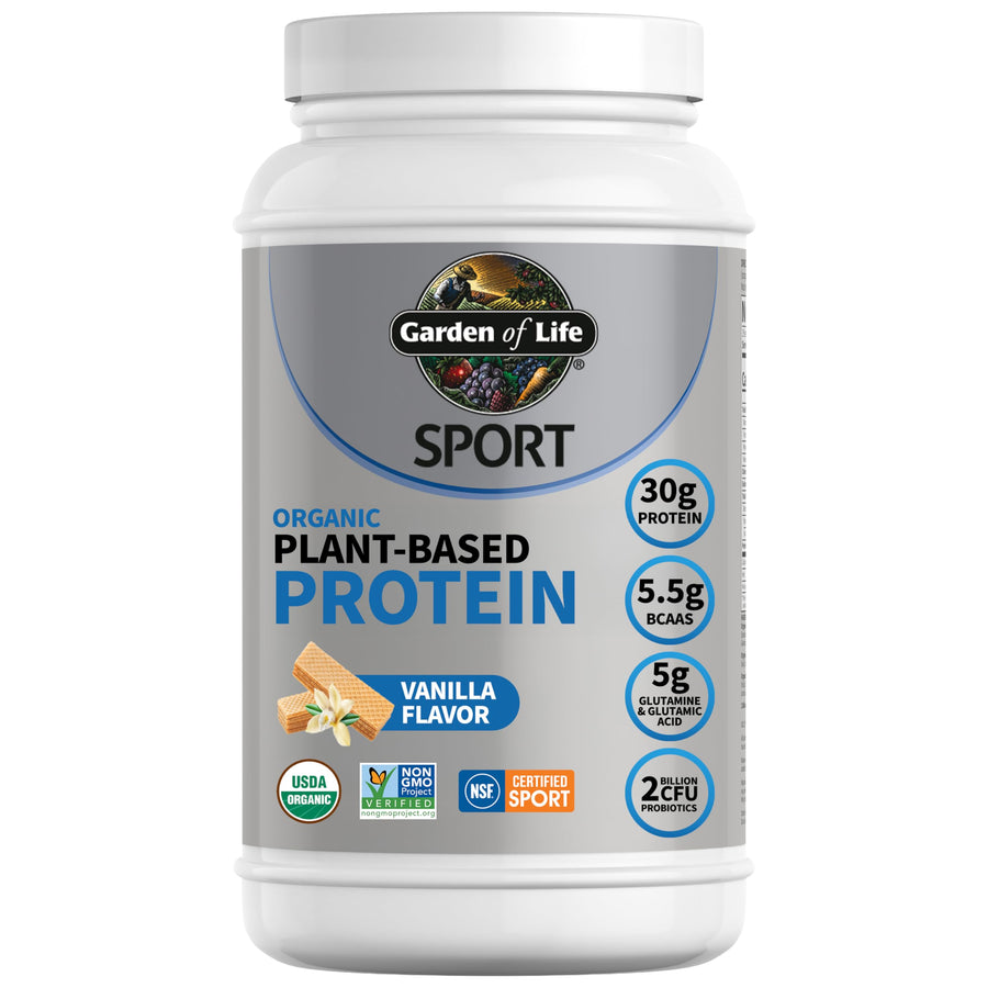Garden of Life Sport Organic Plant-Based Protein, Vanilla, 28.4 oz