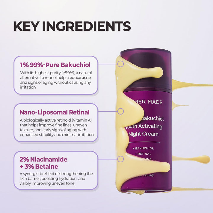 MOTHER MADE Retinol Bakuchiol Night Cream, 1 fl oz