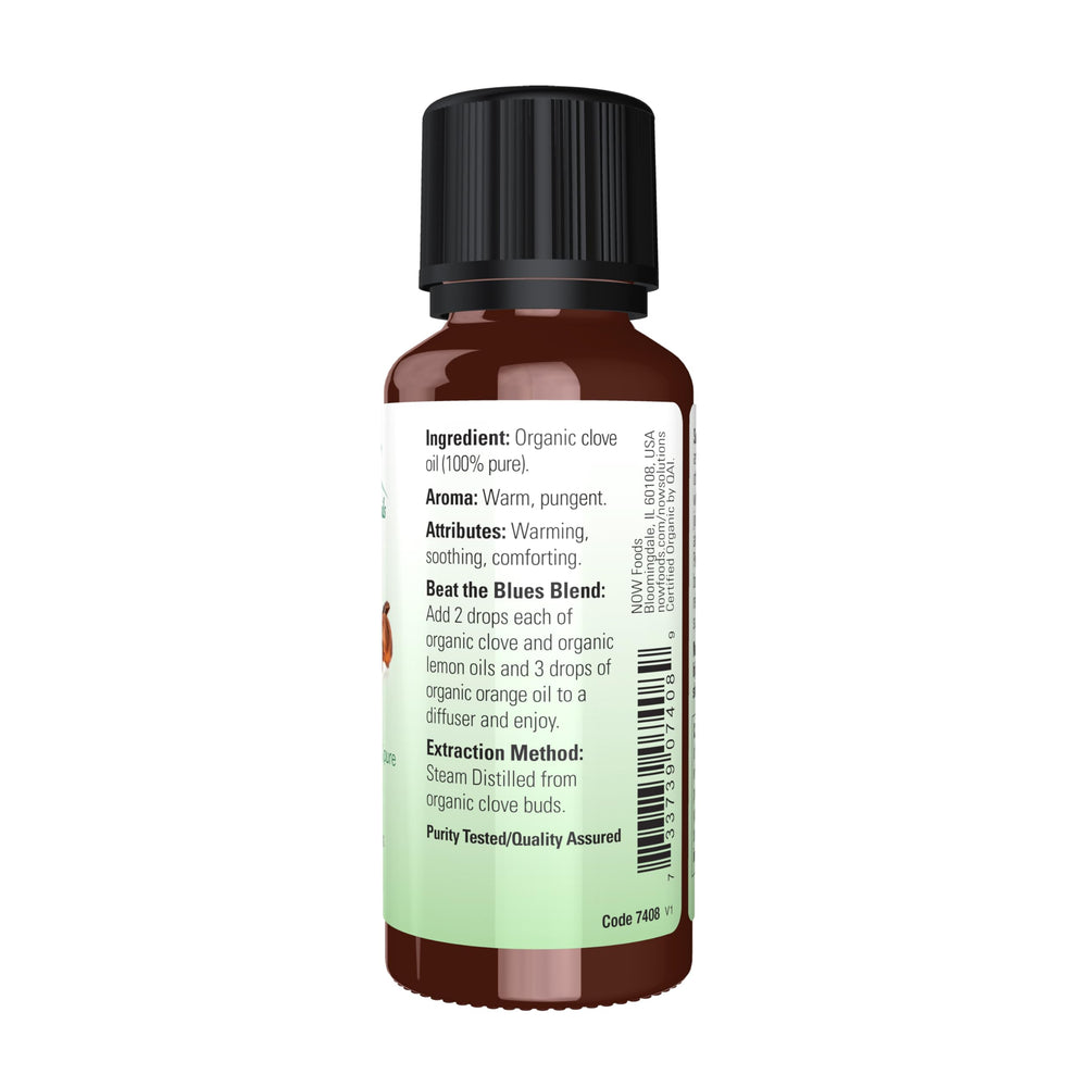NOW Organic Clove Essential Oil, 1 oz