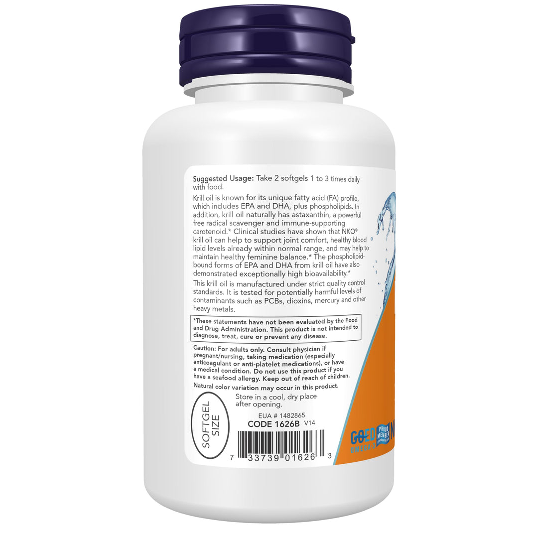 NOW Neptune Krill Oil, 500 mg, 120 Count