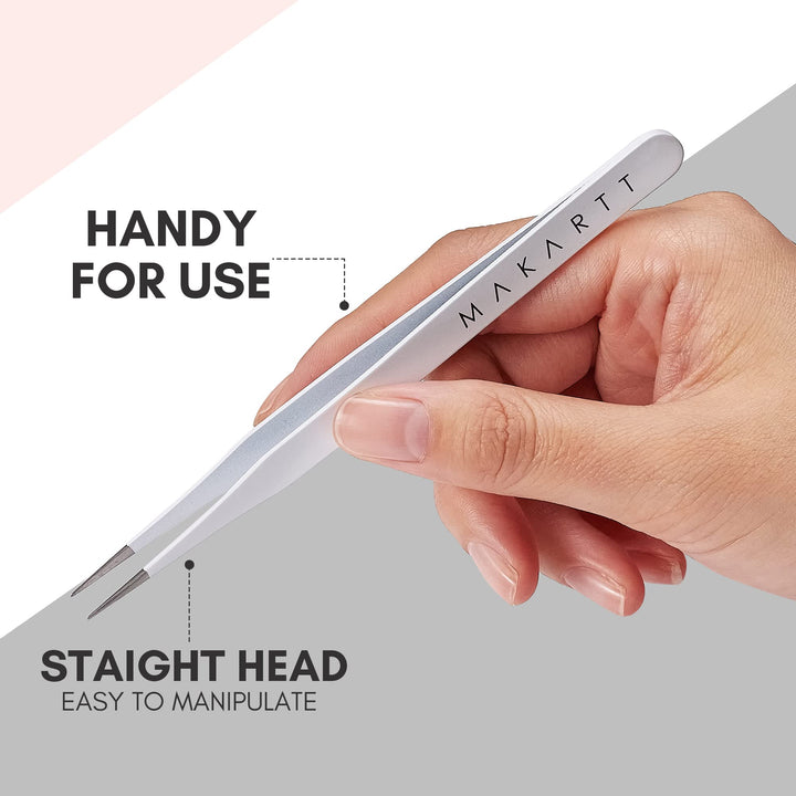 Makartt Straight Nail Tweezers, 2 Count
