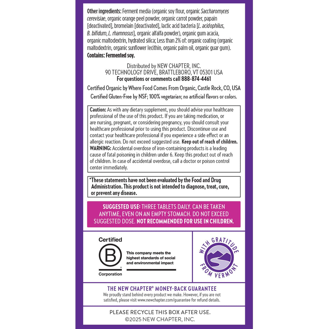New Chapter Postnatal Vitamins Lactation Supplement, 96 Count