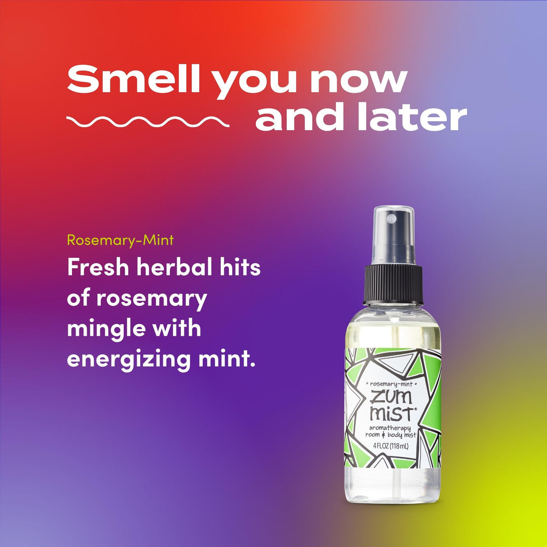 Indigo Wild, Zum Mist Aromatherapy Room & Body Mist, Rosemary-Mint, 4 fl oz