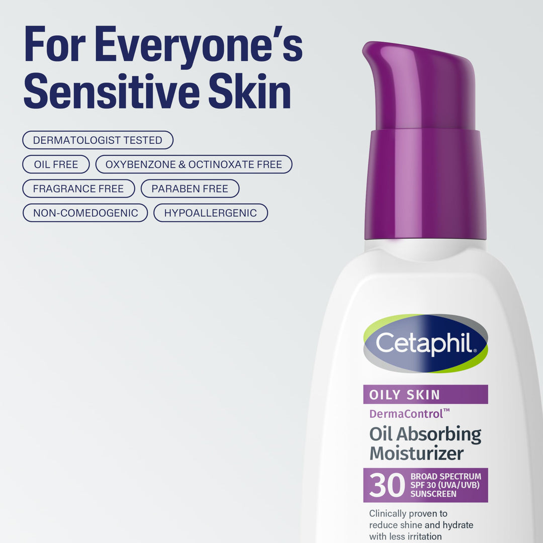Cetaphil Derma Control Oil Absorbing Moisturizer With Sunscreen, 4 fl oz