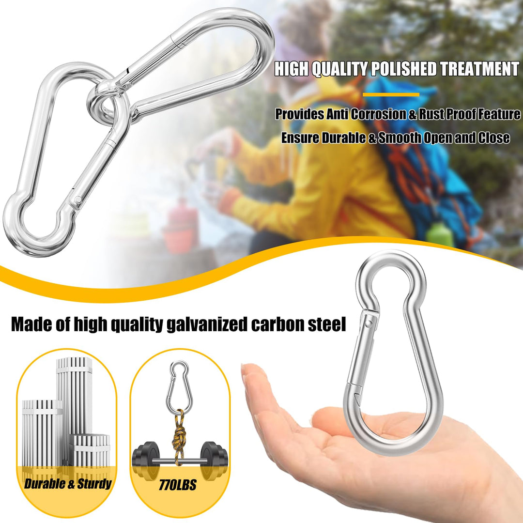 EPHECH Spring Snap Hook Carabiner, 30 Count