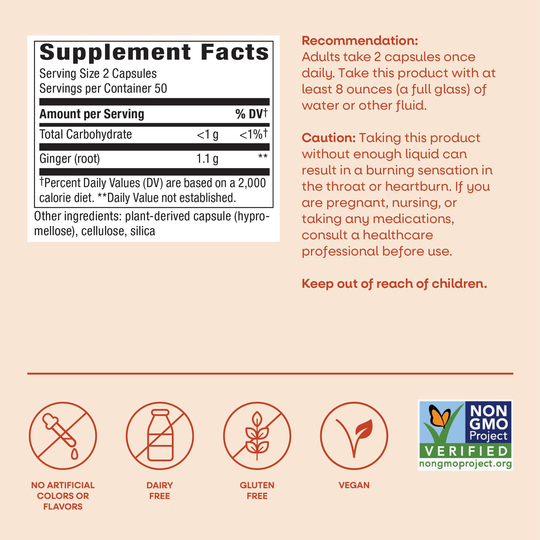 Nature's Way Ginger Root, 1,100 mg, 100 Count