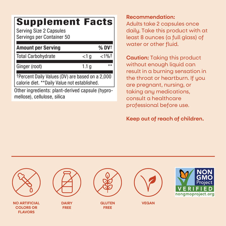 Nature's Way Ginger Root, 1,100 mg, 100 Count