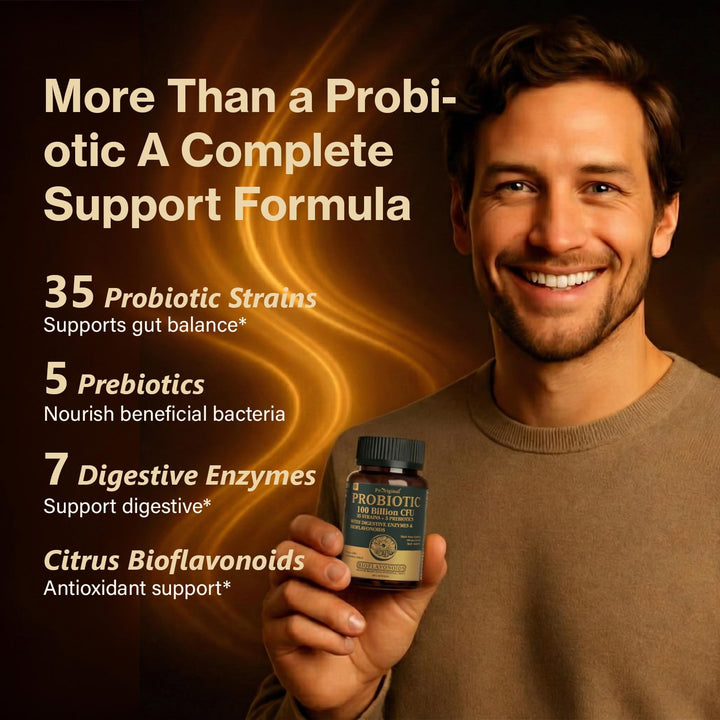 Proriginal Probiotics With Prebiotics, 100 Billion CFU, 60 Count