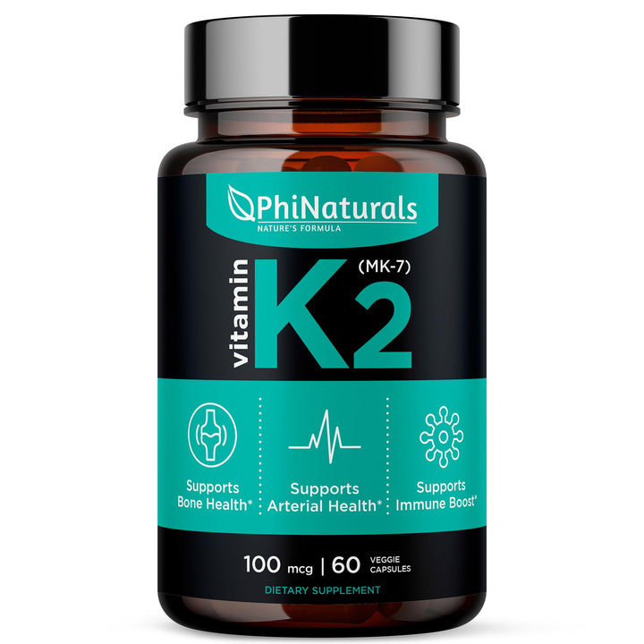 PhiNaturals Vitamin K2 MK-7, 100 mcg, 60 Count
