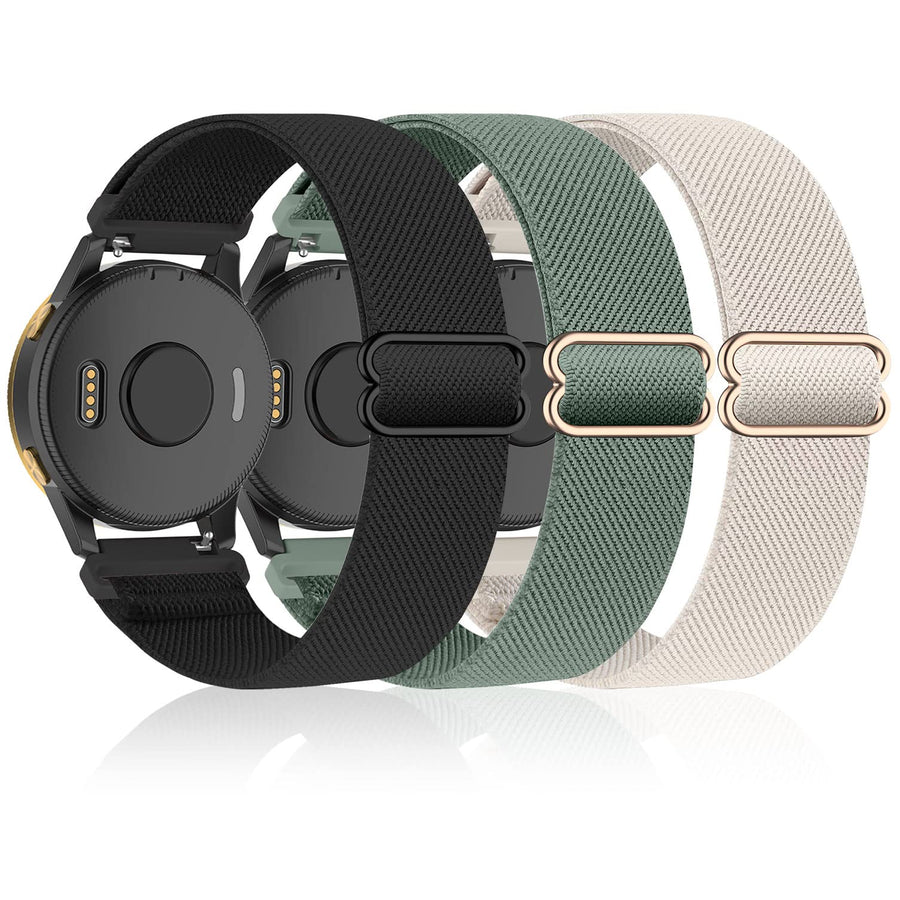 Bolesi Stretchy Nylon Watch Bands, 20mm, Pack of 3