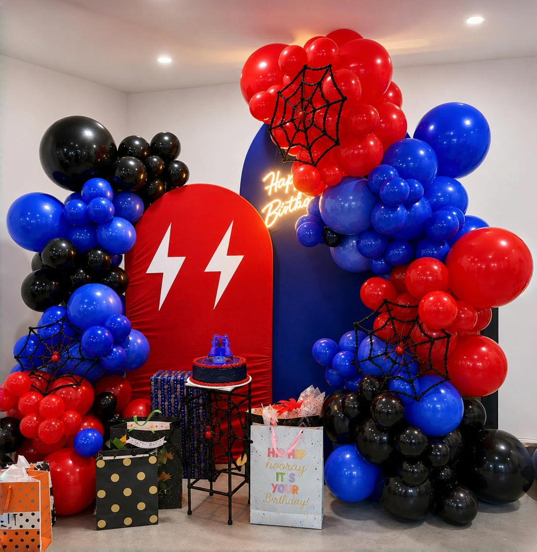 Togvu Balloon Arch Kit, Blue Black Red, 101 Count