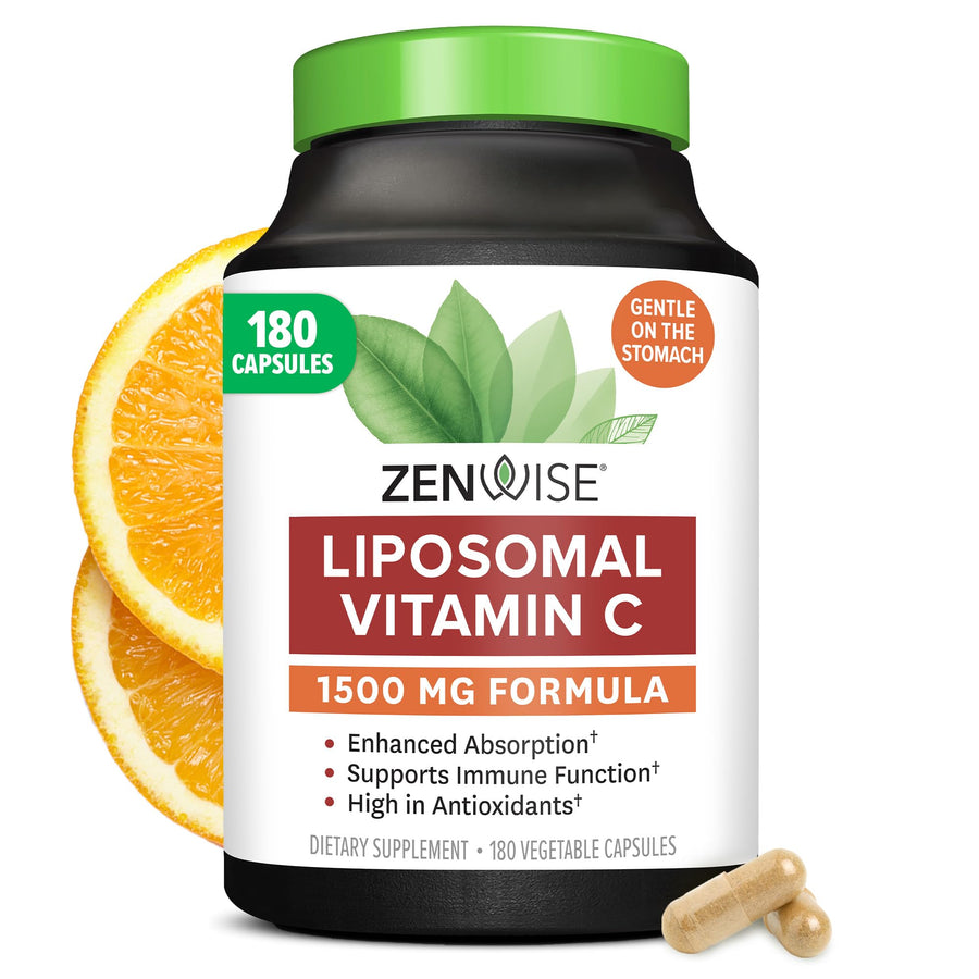 Zenwise Health Liposomal Vitamin C With Quali-C, 1000 mg, 180 Count